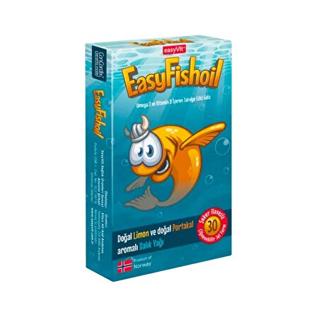 EasyFishoil Omega 3 ve Vitamin D İçeren Takviye Edici Gıda 45 gr