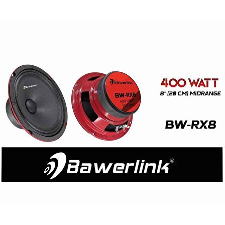 Bawerlink 16 Cm Midrange Çifti 800 Wat 400 Rms Orjinal Profosyonel Seri Bw-rx8 Ultra-pro