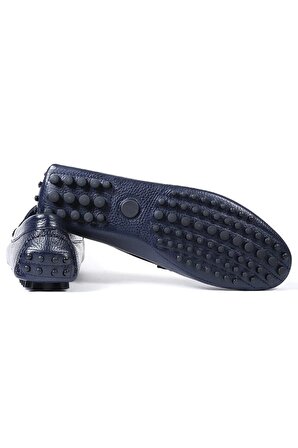 Sümela Hakiki Deri Siyah Krampon Taban Bağcıksız Tokalı Loafer Erkek Ayakkabı