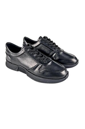 Vstrom Siyah Hakiki Deri Erkek Spor (sneaker) Ayakkabı