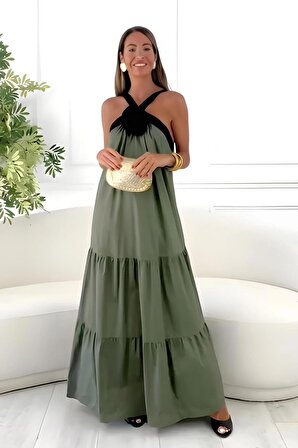Poplin Kumaş Elbise, Gül Detayı Çıkarılıp Takılabilir (Model Güllü)