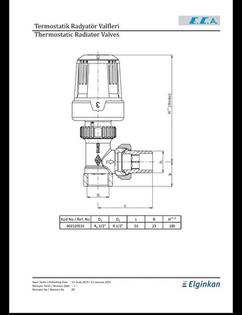 Eca Termostatik Vana trv4