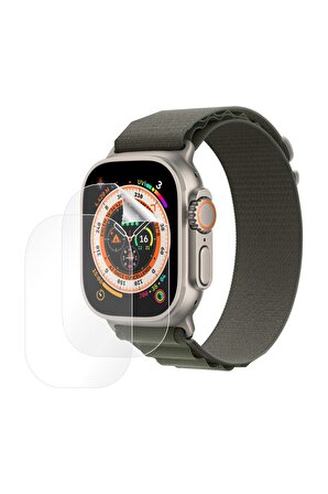 Apple Watch Ultra 49mm ile Uyumlu Esnek Nano Ekran Koruyucu Film(2 Adet)