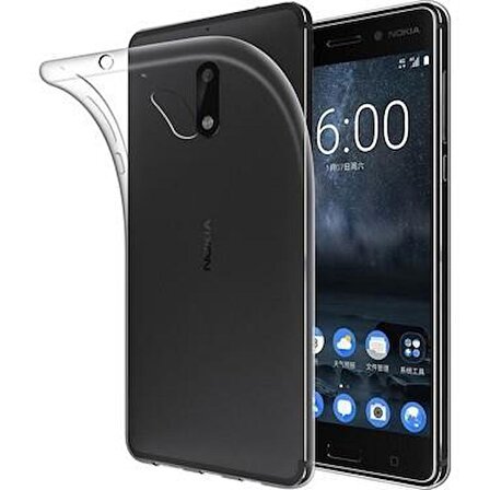 Nokia 6 Şeffaf İnce Silikon Kılıf
