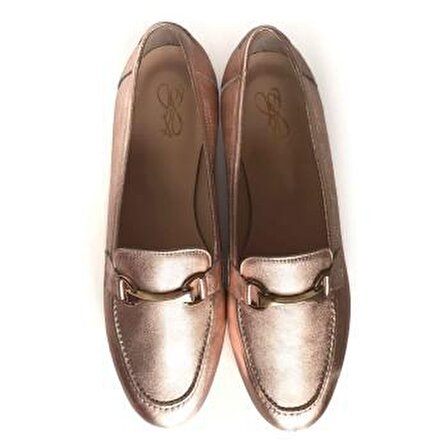 TERRY METALİK ROSE DERİ KADIN LOAFER