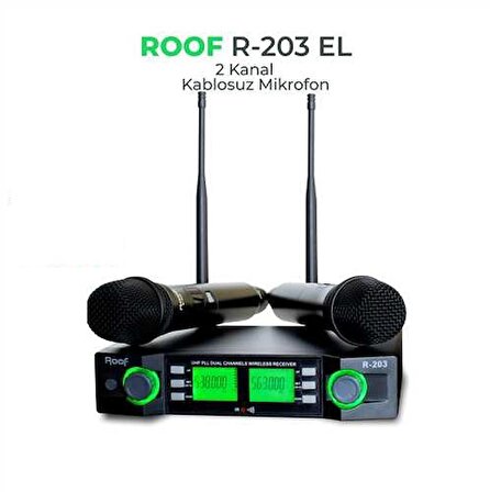 ROOF R-203 UHF TELSİZ 2 EL MİKROFON
