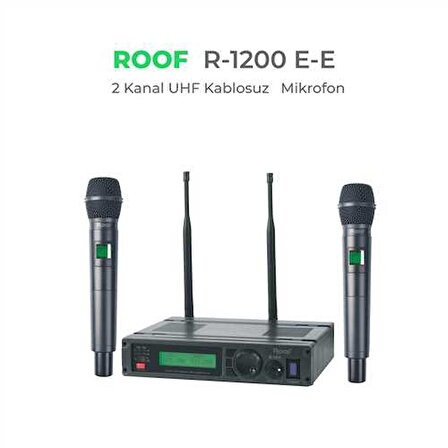 ROOF R-1200 UHF TELSİZ 2 EL MİKROFON