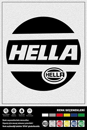 HELLA STICKER 20 x 20 cm