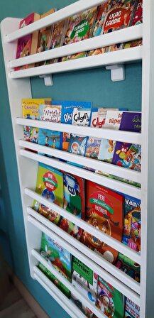 Çocuk Odası Kitap Rafları 4 Raflı İkeaa Çocuk Odası Kitap Rafı MDF Bebek Odası Kitaplığı
