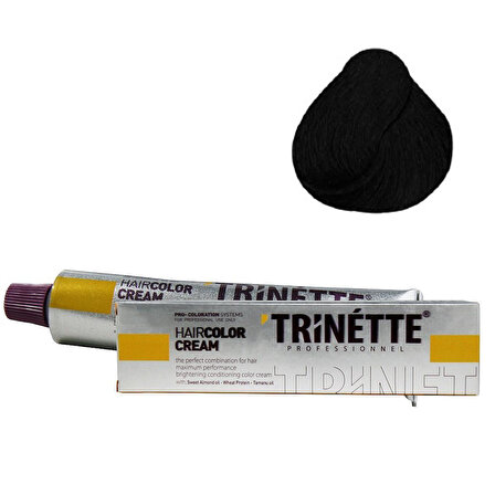 Trinette Tüp Boya 1 Siyah 60 ml x 4 Adet + Sıvı Oksidan 4 Adet