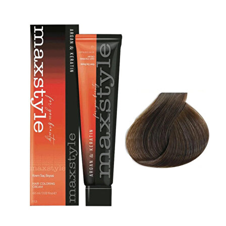 Maxstyle Argan Keratin Saç Boyası 6.2 Bej Koyu Kumral  x 4 Adet + Sıvı oksidan 4 Adet