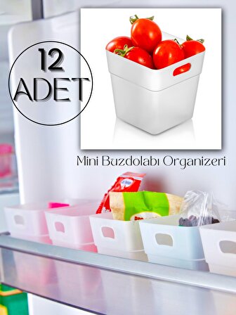 12'li Set Buzdolabı & Kapak Içi Düzenleyici, Organizer Kutu