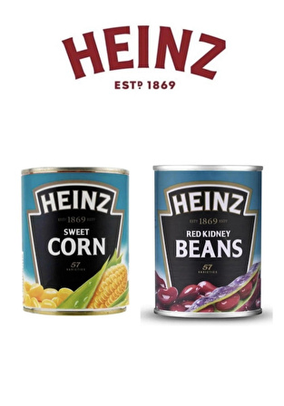 Heinz Meksika Kırmızı Fasulye 400 Gr + Mısır Tane 400 Gr