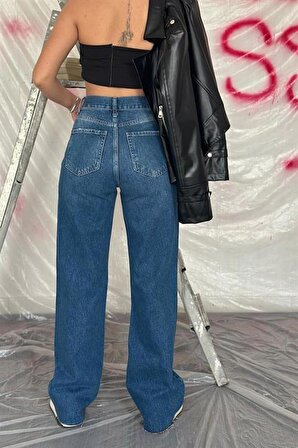 Yırtık Jeans Pantolon - Mavi
