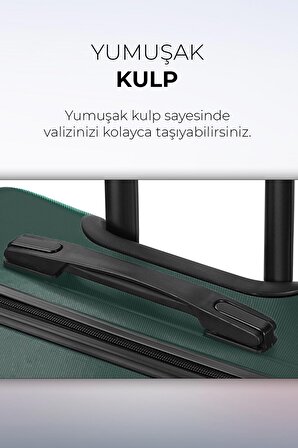 Polo&Sky Elmas Model Haki Renk Kabin Boy Valiz Bavul