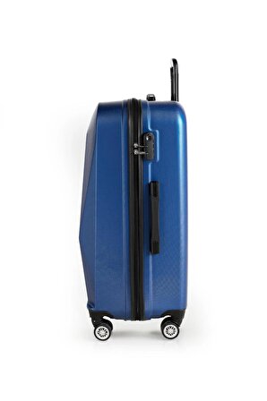Polo&Sky Elmas Model Lacivert Renk Büyük Boy Valiz Bavul