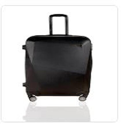 Polo&Sky Elmas Model Siyah Renk Büyük Boy Valiz Bavul