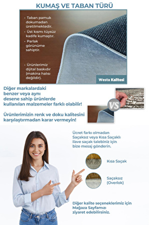 Homier Westa Kalitesi Yıkanabilir Kaymaz Taban Antibakteriyel Kilim Ve Yolluk H-MD-0047A