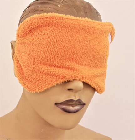 Göz Bandı Oranj Microfiber Dinlendirici Yoga Uyku Stres Maskesi
