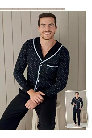 Erkek Uzun Kollu Pijama Takımı- Seramony 32060-pijama/erkek Takım