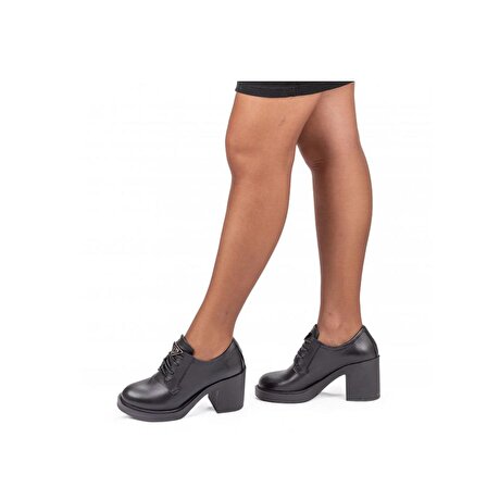 Kadın Hakiki Deri 8 cm Platform Topuk Şık Ayakkabı