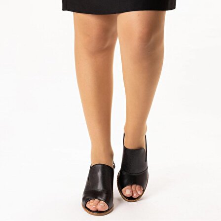TwoEgoist Kadın Hakiki Deri Topuklu Şık Sandalet