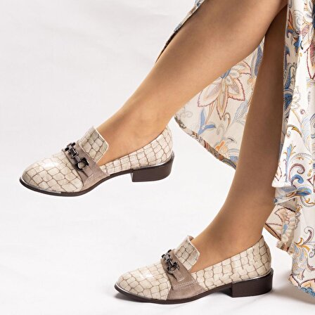 Kadın Hakiki Deri Günlük Klasik Loafer  Ayakkabı