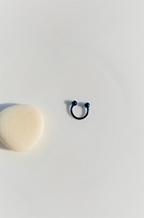 Erkek Mavi Çelik Piercing Tragus Helix Kıkırdak 8 mm
