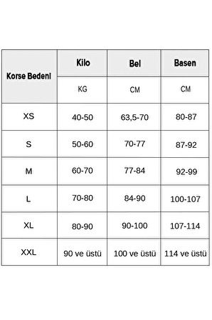 2030 Kadın Siyah Bel Korse