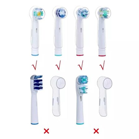 ORAL-B Uyumlu Diş Fırçası Başlıkları Için Koruma Kapağı 4 Adet
