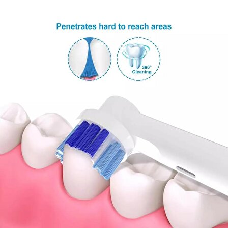 Oral B Braun Ile Uyumlu Elektrikli Yedek Diş Fırçası Başlıkları 8 Adet