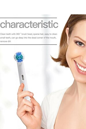 Oral B Braun Ile Uyumlu Elektrikli Yedek Diş Fırçası Başlıkları 8 Adet