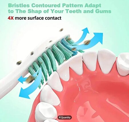 Philips Sonicare 8 Adet Elektrikli Diş Fırçası Kafaları Ağız Bakımı Için Yumuşak Dupont Kıllar