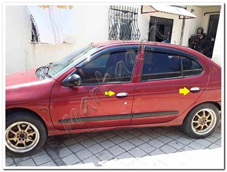 DB Chrome Renault Megane 1 Kapı Kolu Nikelajı 1996-2004 4 Kapı P.Çelik