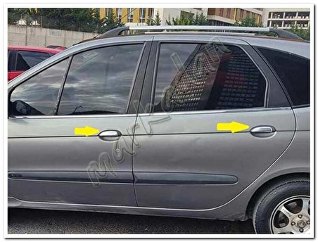 DB Chrome Renault Scenic Kapı Kolu Nikelajı 1996-2003 4 Kapı P.Çelik