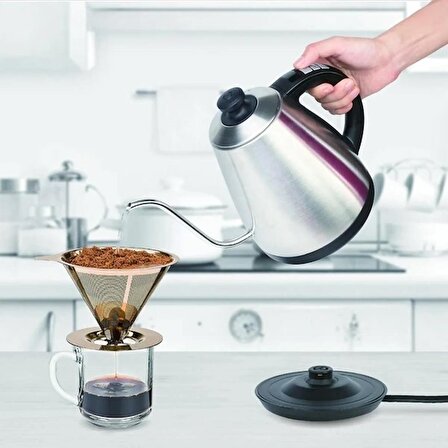 Escobarista Gooseneck Drip Kettle Elektrikli Kahve Demleme Su Isıtıcı