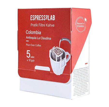 Espressolab Colombia Antioquia La Claudina Orta Sert-Sert İçim Colombia Filtre Kahve 60 gr