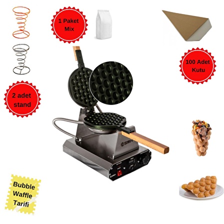 Bubble Waffle Makine Seti Eterna