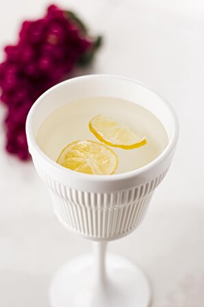 Akrilik Beyaz Tekli Kadeh   Su Meşrubat Kahve Yanı Bardağı 300 ml ( Cam Değildir )