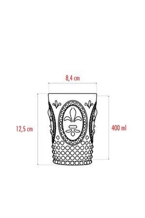 Akrilik Pembe 6 lı Kısa Bardak   Su Meşrubat Kahve Yanı Bardağı 400 ml ( Cam Değildir )