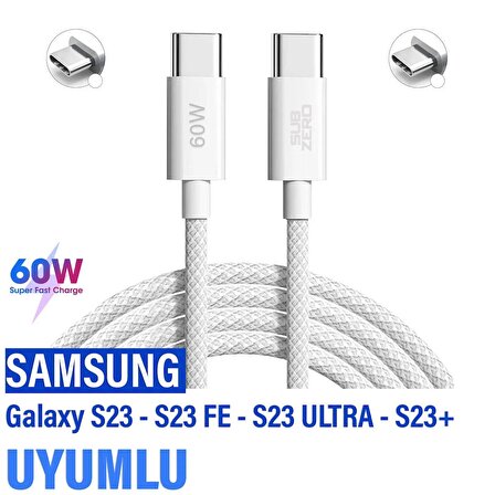 Samsung S23 - S23 FE - S23 Ultra - S23 Plus Şarj Kablosu Type-C Hızlı Şarj
