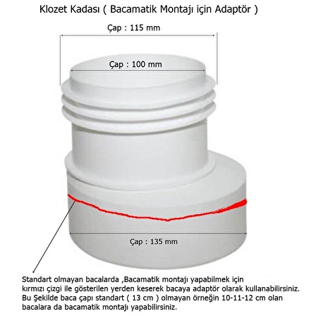 Bacamatik Baca Klapesi + Adaptör Koku Önleyici Set