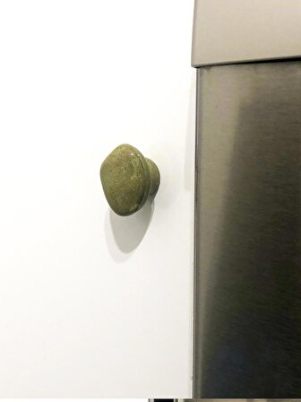 Porselen Yeşil Taş Düğme Tek Vidalı Mobilya Dolap Kulp 