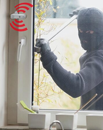 3 Adet Alarmlı Pvc Pencere Güvenlik Kilidi Metal Koyu Kahve