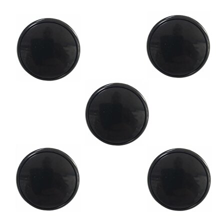 5 Adet Çocuk Odası Tekli Düğme Mobilya Kulp Çap 55 mm Siyah