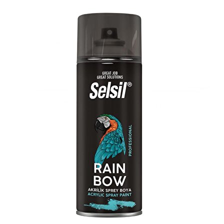 Selsil Rainbow Akrilik Sprey Boya 400 ml Mat Siyah Ral 9005 