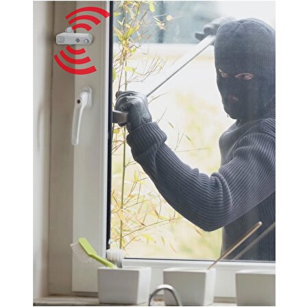 5 Adet Alarmlı Pvc Kapı Pencere Emniyet Güvenlik Kilidi Koyu Kahve