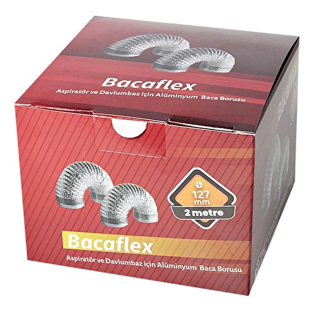 Bacamatik için Bacaflex Aspiratör Baca Borusu 127 mm 2 mt