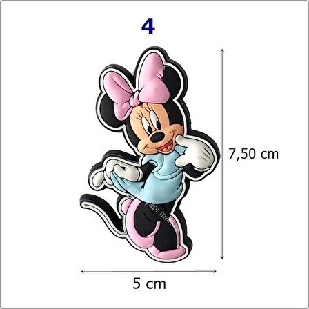 5 Adet Çocuk Odası Mobilya Kulp Dolap Düğme Mini Mouse