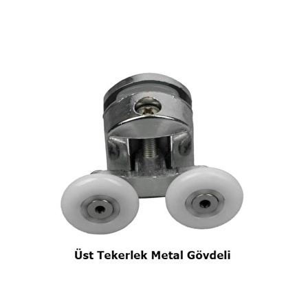 Duşakabin Tekerleği Metal Gövdeli Krom 4 lü Set Teker Çapı 24 mm